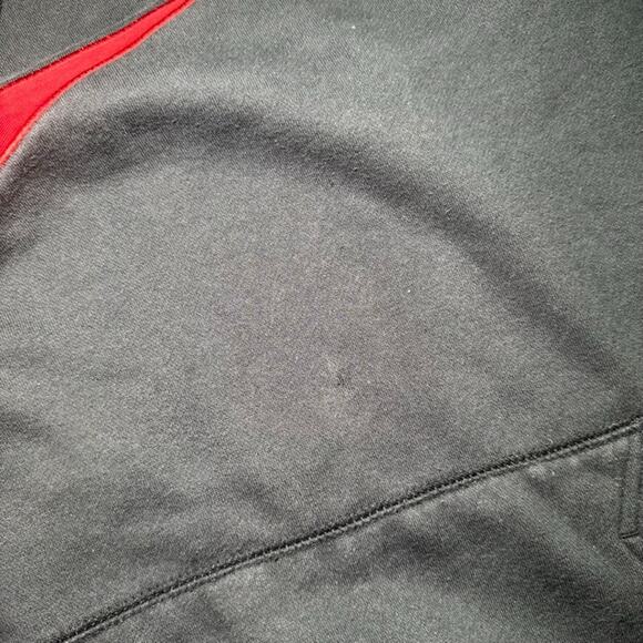 Vintage Y2K Nike Black Hoodie Mens Large Big Swoosh Logo The Athletic Dept - Picture 7 of 9